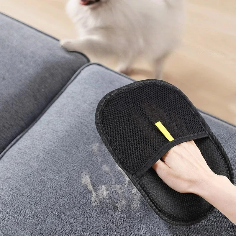 Portable Pet Hair Remover Gloves – Washable Cleaning Accessory