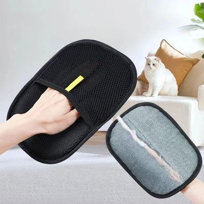 Portable Pet Hair Remover Gloves – Washable Cleaning Accessory