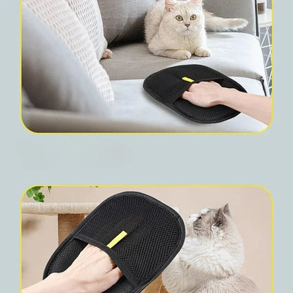 Portable Pet Hair Remover Gloves – Washable Cleaning Accessory